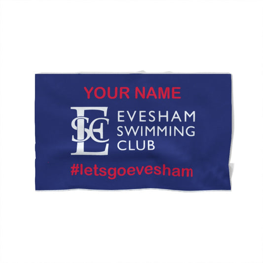 Evesham Swimming Club Team  Towel - Personalised. 50cm x 30cm